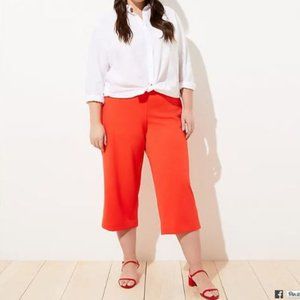 LOFT Red Cropped Pants